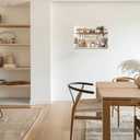 ZQQART Farmhouse Kitchen Wall Art Rustic Mason Jar Spice Canvas Prints Vintage Country Culinary Pictures Wall Decor for Dining Room Framed(White,12L x 18W)