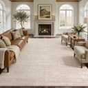 7x9 Area Rug Living Room: Washable Large Vintage Beige Rugs Neutral Non-Slip Soft Stain Resistant Indoor Carpet for Bedroom Nursery Dining Room Under Table Bed Home House Office Playroom