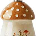 Colias Wing Retro Mushroom Soap Dispenser with Plastic Pump, Refillable Lotion Soap Bottle, Lotion Bottle, Hand Soap Dispenser, Home Decoration