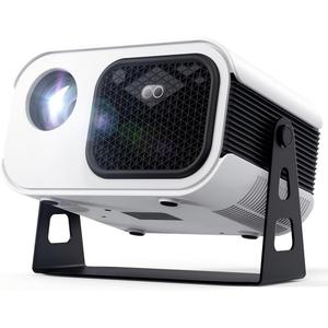 Mini Projector with Stand 270 Rotatable, Electric Focus & Vertical Keystone Portable Projector, Home Theater Projectors with WiFi and Bluetooth, Compatible with Smartphone/TV Stick/Box/USB/HDMI