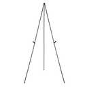 Amazon Basics Easel Display Stand, Instant Floor Poster, Lightweight, Collapsible and Portable with Tripod Base, Black Steel (supports 5 pounds)