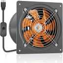 HG Power 10 Inch Exhaust Fan 988 CFM Kitchen Exhaust Fan Wall Mount with Backdraft Damper, Metal Plug In, Extractor Exhaust Ventilation Fan for Attic, Basements, Ceiling, Shop, Greenhouse