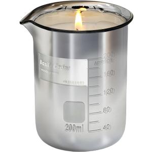 FULUUU Basil Scented Candles for Men - Natural Soy Candles | Christmas Gifts for Women Men | 40 Hours Long Burning 7oz 