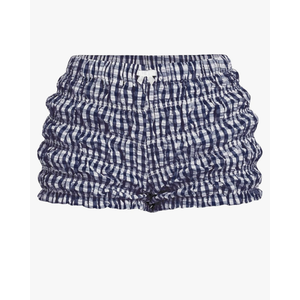 SOLY HUX Women's Ruffle Shorts Plaid Y2k Lace Bloomers Elastic Waist Frill Bottoms Gingham Micro Boyshorts, L