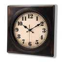 Alarllok Wall Clock Vintage 1950s Style - Square Retro 12 Inch Wall Clocks Battery Operated for Kitchen Home Decor,Bronze