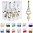 RoseCraft Christmas Ornaments Set, 6.3Inch Plastic Shatterproof Christmas Ball Hanging Ornaments for Xmas Tree Decorations, for Indoor Home Thanksgiving Halloween Party Decor - 6Pcs / Champagne.