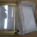 Hoteam 24 Pack 4 x 6/6 x 4 Clear Acrylic Sign Holder with Gold Border, Gold Picture Frame, Double Sided Wedding Table Number, Acrylic Menu Stands for Wedding Table, Restaurant Sign, Photos Display