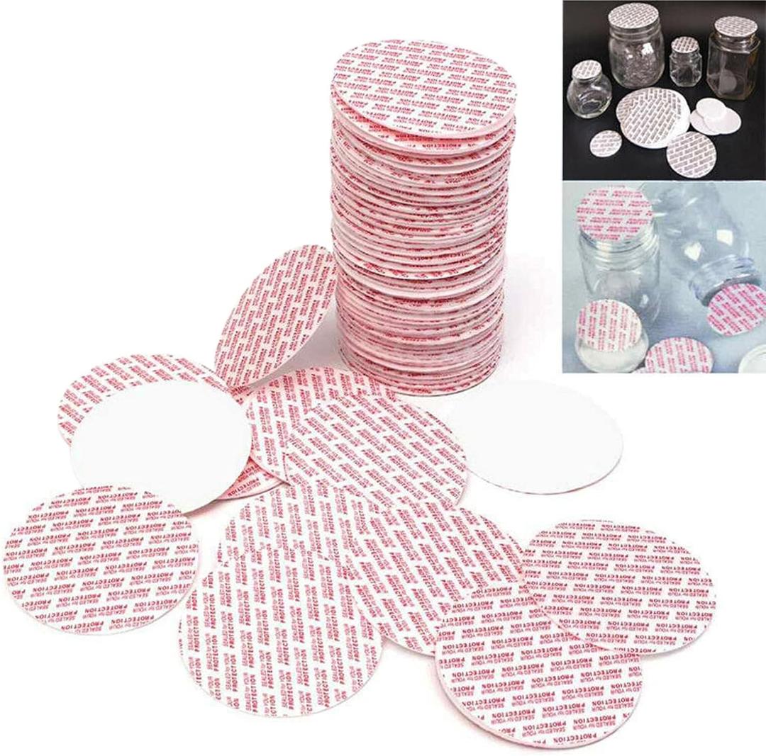 NANSHINE 500pcs 63mm(2.5") Pressure Activated Seals Cap Liners Red Foam Sealing inserts for Glass & Plastic Jar Bottles Containers No Induction Sealer Needed