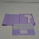 Hamile for iPad Air 13-inch Case Keyboard (M3/M2) - Magnetic Wireless Keyboard with Multi-Touch Trackpad 7 Colors Backlit Stain Proof Folio Cover for iPad Pro 12.9 6th 5th 4th 3rd Generation - Purple