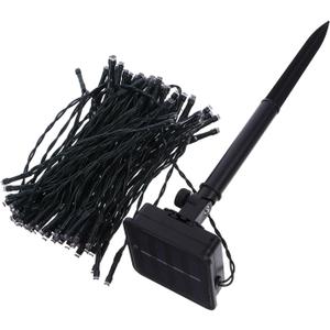 POPETPOP 12m Led Solar Panel String Lights Red Outdoor Decorative Solar Garden Lamp