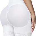 SHAPSHE Butt Lifting Shapewear Tummy Control Shorts Fajas Colombianas Shapewear Shorts Compression Underwear Women (X-Large, White)