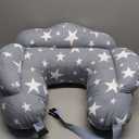 Chilling Home Nursing Pillow for Breastfeeding, Adjustable Nursing Pillow Breast Feeding Pillow Bottle Feeding, Breastfeeding Essentials for Newborn, Removable Cover (26*20*19.5 inch, Grey-with Safety Fence)
