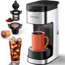 Secura Single Serve Coffee Maker K Cup and Ground 2-In-1 Coffee Maker with 3 Brew Modes, Removable Reservoir & Drip Tray, 6 to 12 Oz Brew Sizes
