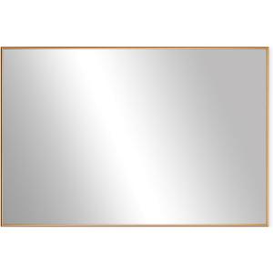 Frame My Mirror Gold Metal Framed Mirror, 24" x 36" Champagne Bronze Mirror for Bathroom, Metal Frame, True Reflections Glass, Stanton Design, Hangs Horizontally or Vertically, Made in USA