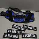 Bcadem Service Dog Vest,8 Dog Patches No-Pull Service Dog Harness with Handle,Personalized Reflective Dog Vests with 1 Pen Custom Name,Phone Number,Pattern,Easy Control for Large Pets (Blue)