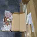 Curtain Rods 32 to 58 Inches (2.6-4.8ft), USFOOK 7/8 InchTelescoping Splicing Drapery Rods for Windows 20 to 54 Inch, Decorative Curtain Rod for Home Decor with Rose Gold Translucent Finials