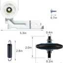 Upgraded Dryer Repair Kit Compatible with Samsung Roller DC97-16782C,Dryer Belt DC66-00805A, Idler Pulley DC96-00882C, Replacement for DV56H9000EP,DV56H9000EW,DV56H9000GP,DV56H9000GW,DV56H9100EG