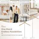 OLV Mannequin Torso, Adjustable Shirt Display Stand 30 to 41 Inches Height, Stable Dress Form Clothing Display Stand for Vendor, Portable Garment Rack for Cap and Gown, Solid Wood