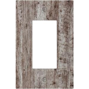Light Switch Cover Plate Rustic Wood Grey Brown Vintage Wooden Plank 1 Gang Outlet Covers Single Rocker Decorative Switch plates Electrical Wall Plates GFCI Receptacle for Farmhouse Home Decor