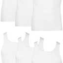 Hanes Men's, Moisture-Wicking Ribbed, Lightweight Cotton Tank Undershirts, Multi-6 Pack Size M