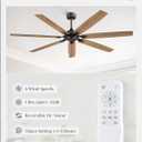 72 Inch Ceiling Fan No Light with Remote Control, Brown Ceiling Fans Without Light With 6-Speeds Quiet Reversible DC Motor, Indoor/Outdoor Ceiling Fan with Dual Finish 7 Blades for Patio Living Room