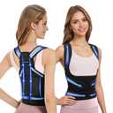 Posture Corrector for Women & Men,2-in-1 Back Brace with Shoulder Support, Adjustable Full Back Straightener for Upper & Lower Back Pain Relief, Hunchback,Scoliosis & Spine Alignment