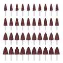 40 Pack 1/4" Shank 80 Grit Cone Shape Abrasive Sandpaper Flap Sanding Wheel Grinding Head Rotary Tool for Grinding and Polishing on Surface and Side Face