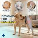 Dog Sleeve for Rear Legs to Stop Licking, Upgraded Recovery Sleeve for Hind Back Leg Wounds,TPLO, ACL Surgery, Light Comfortable Cone Alternative,Left,2XL,Grey