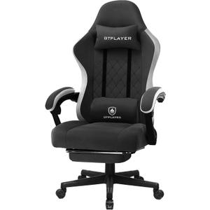 GTPLAYER Big & Tall Gaming Chair, Wide Seat with Footrest, Black & Gray The Forest Stewardship Council