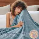 PHF No Shed No Pilling Fleece Blankets King Size -Ultra Soft Lightweight & Cozy Bed Blanket, Plush Anti-Stati Microfiber, Room Home Decor Gifts for Women and Men, 108" x 90", Dusty Blue