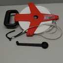 WISEUP 300 Ft Tape Measure Standard and Metric Industrial Long Measuring Tape Fiberglass Engineer's Open Reel Dual Sided Measuring Wheel (300 FT)