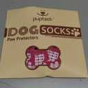 PUPTECK Anti-Slip Dog Socks with Double Sides Grips for Small Medium Large Dogs Hardwood Floors Prevents Licking, Dog Shoes for Hot Pavement Traction Control for Senior Dogs, Fuschia, M (Medium (4 Count))