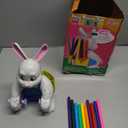 JOYIN Motorized Easter Egg Decorator Kit, Easter Busy Bunny Egg Spinner Whirler Decorating Machine with 10 Non-Toxic Markers for Kids Craft Activities (Blue)