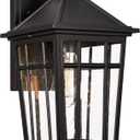 Darkaway Outdoor Sconce Lights Wall Light Fixtures, 14inch Large Porch Light Outdoor Wall Anti-Rust Waterproof Aluminum with Glass Exterior Light Fixture for Patio Yard Doorway Garage (Large, Black), Large1 Pack