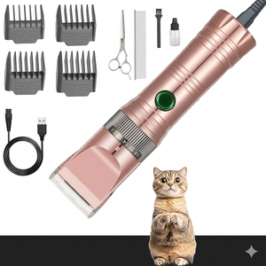 Dog Grooming Clippers , Professional Dog Grooming Kit , Cordless Dog Hair Clippers for Thick Coats , Dog Hair Trimmer , Low Noise Dog Shaver Clippers , Quiet Pet Hair Clippers Tools for Dogs Cats