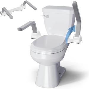 ZEAGUS Toilet Safety Rails for Seniors,500lb Heavy-Duty Toilet Safety Frame,60 Adjustable & Space-Saving Toilet Assist Arms,Toilet Handles for Elderly,Disabled, and Mobility Impaired