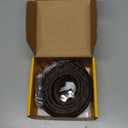 Thicken Full Grain Leather Mens Belt Heavy Duty Mens Work Belt Mens Belt High Hardness Buckle Packed In Gift Box (48(Fit Pants Size 46), Brown)