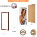9x12 Wood Frame Brown, Rustic Natural Wooden 12x9in Poster Picture Frame, Distressed 9 x 12inch Woodgrain Gallery Photo Frame with HD Plexiglass, Horizontal Vertical Wall Mounting Display 1pcs