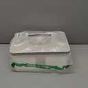 BYUNER Plastic Shower Caddy Dorm: Portable Bathroom Caddy Organizer with Handle and Holes, Cleaning Basket, Hard Shower Basket Storage Tote for Toiletry, College Dorm Room Essentials White/Silver