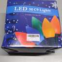 HAYATA Multi Color C9 Big Bulbs Classic Christmas Lights 50 LED 32ft Indoor Outdoor Home Yard Xmas Tree Decorations (Multi Color - 50LED)