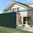 UPGRADE 0 5' X 5 0' Privacy Fence Screen Heavy Duty Mesh with Grommets for Patio Porch Pool Backyard Outdoor Chain Link Fence Dark Green