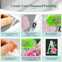 YOYA Diamond Painting Kits for Adults, 5D Diamond Painting Letters, DIY Full Drill Flowers Letters Diamond Art, Gem Painting Kit for Home Wall Decor 12 x 16 Inch (T)