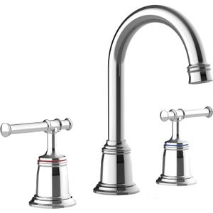 Classical 8 inch Bathroom Faucet, Bathroom faucets for Sink 3 Holes, Widespread Brushed Nickel Bathroom Faucet with Pop Up Drain and cUPC Lead-Free Hose (Chrome 1 Packs)