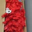 Kadunmina 6ft Artificial Red Christmas Tree Halloween Tree Xmas Tree with Metal Foldable Stand Full Real Christmas Tree with 804 Branch Tips Easy to Assemble Holiday Indoor Decor