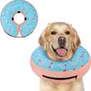 Supet Inflatable Dog Cone Collar Alternative After Surgery, Doggie Neck Donut Collar Recovery E Collar, Soft Dog Cone for Dogs L