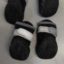 QUMY Dog Shoes for Small Dogs, Puppy Dog Boots & Paw Protectors for Winter Snowy Day, Summer Hot Pavement, Waterproof in Rainy Weather, Outdoor Walking, Indoor Hardfloors Skid-Resistant Sole Black 2