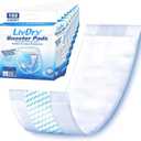 LivDry Incontinence Booster Pads, Use with Adult Diapers for Women and Men, Extra Comfort Softness, Disposable Pad (160 Count, Regular Length)
