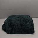 Textured Plush Throw Blanket, 60"x80" Oversized Cozy Fleece Blanket, Soft Dark Green Decorative Blanket for Bed, Sofa, and Couch