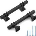 30 Pack 3 inch BlackCabinet Handles Square Zinc-Alloy Pulls for Kitchen Dresser Closet and Bathroom Cabinets Hardware