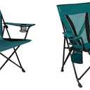 Kijaro Camping Chair, Dual Lock Feature, Cayman Blue Iguana & XXL Dual Lock Portable Camping and Sports Chair, Diamond Ripstop Polyester, Cayman Blue Iguana